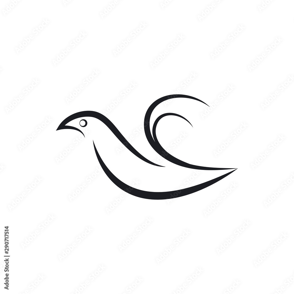 Fototapeta premium Bird wing Dove Logo