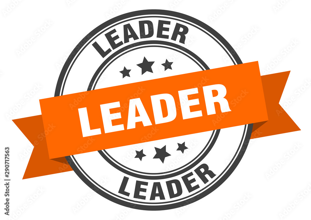 Fototapeta premium leader label. leader orange band sign. leader