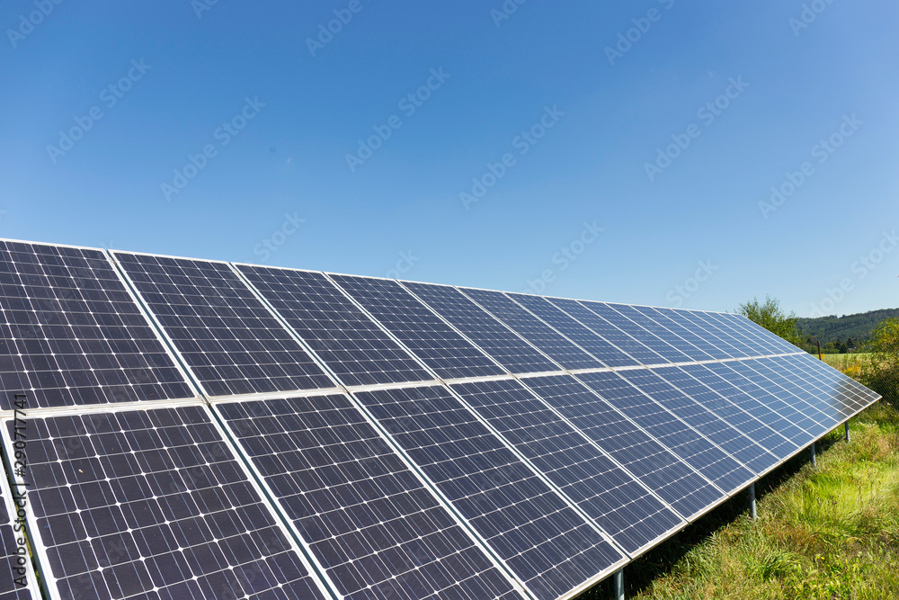 Solar Power Station on the summer Meadow Solar Power Station on the summer Meadow