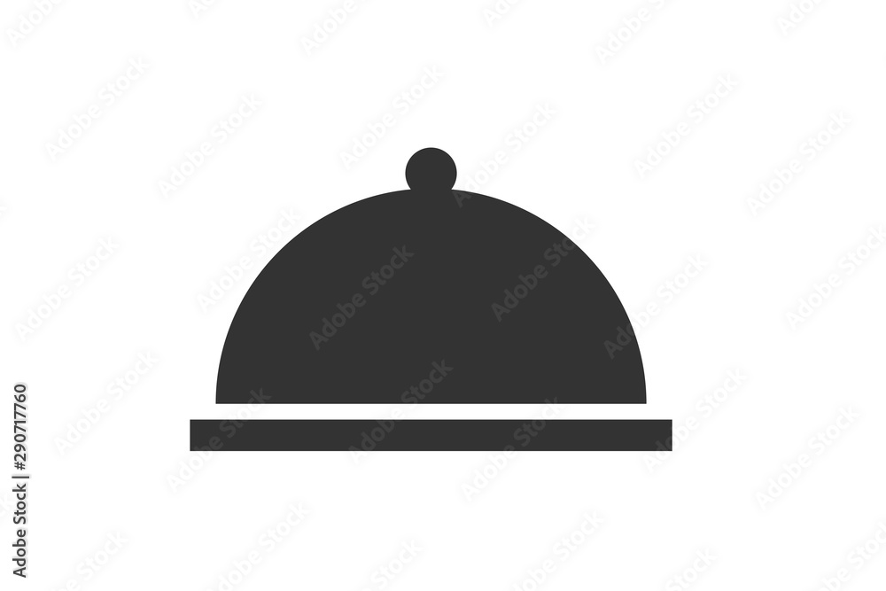 Lid on plate icon vector illustration Lid on plate icon vector illustration