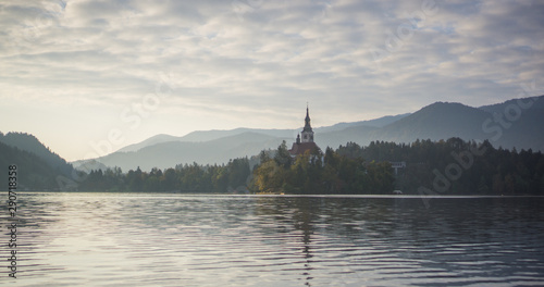 Travailing around  Lake Bled In Slovenia an amazing lake full of impressive nature , crystal blue water with a beautiful island in the middle surrounded by those beautiful mountains and trees.  © Ben