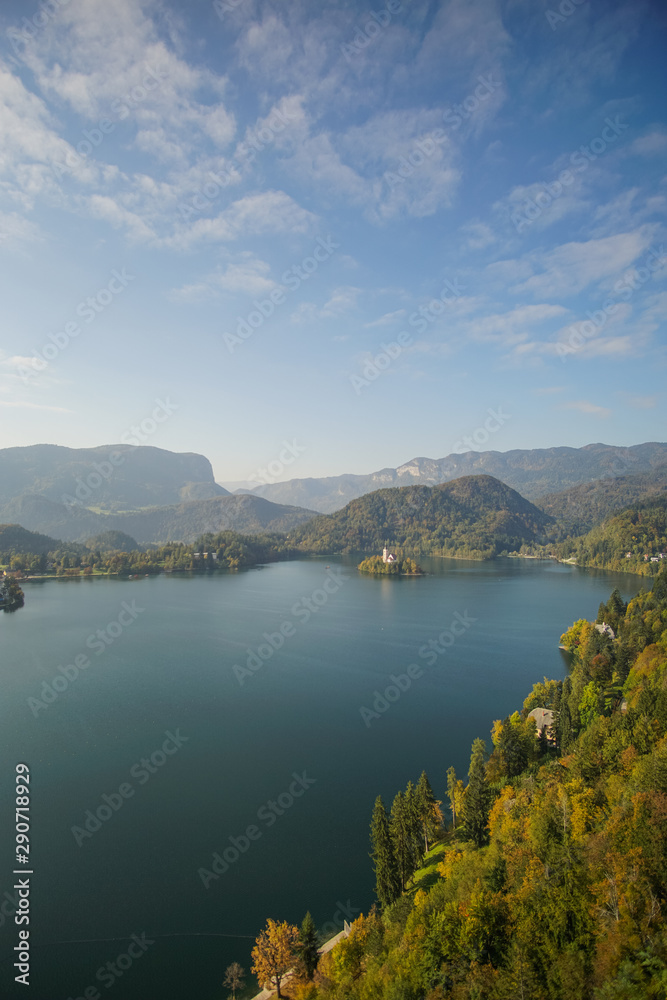 Travailing around Lake Bled In Slovenia an amazing lake full of impressive nature , crystal blue water with a beautiful island in the middle surrounded by those beautiful mountains and trees. Travailing around Lake Bled In Slovenia an amazing lake full of impressive nature , crystal blue water with a beautiful island in the middle surrounded by those beautiful mountains and trees.