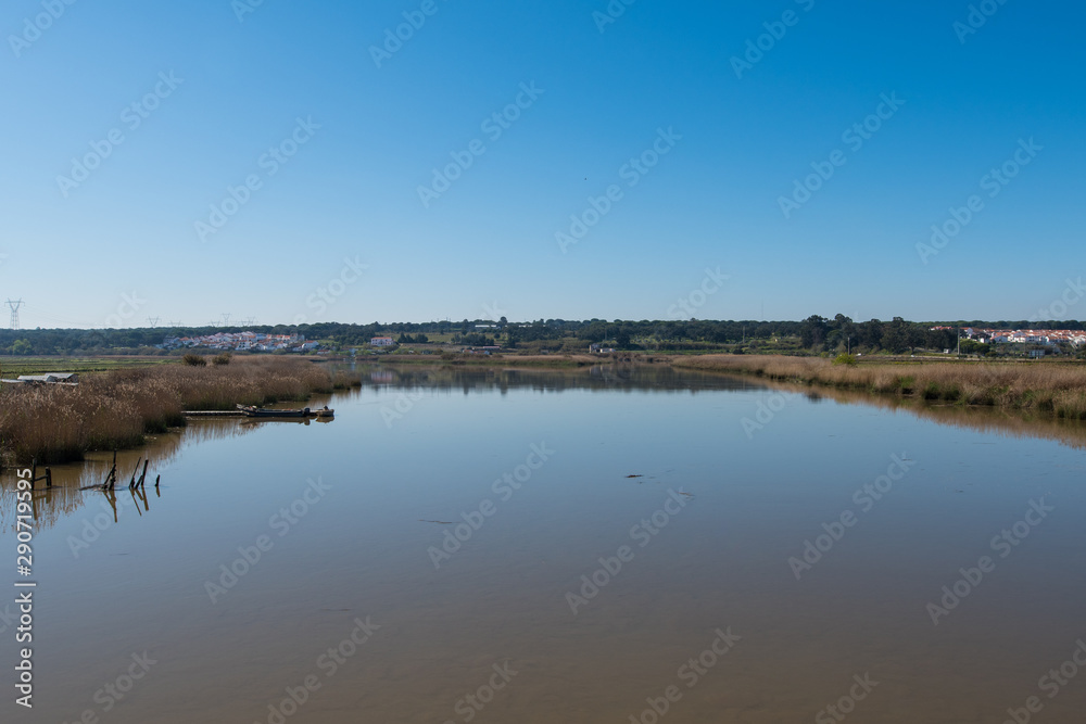 Sado River in the town of Alcácer do Sal, Alentejo, Portugal Sado River in the town of Alcácer do Sal, Alentejo, Portugal