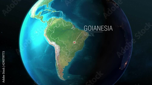 Brazil - Goianesia - Zooming from space to earth photo