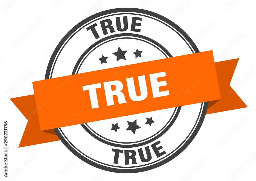 Fototapeta premium true label. true orange band sign. true