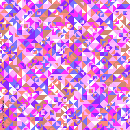 Seamless triangular mosaic pattern background - abstract vector graphic design with random triangles