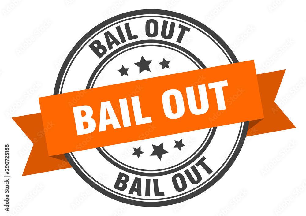 Fototapeta premium bail out label. bail out orange band sign. bail out