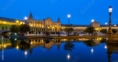The amazing Spain Square, Plaza de Espana en Seville © Alla Ovchinnikova