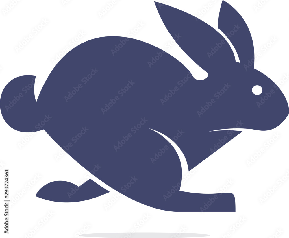 Running Rabbit Clip Art
