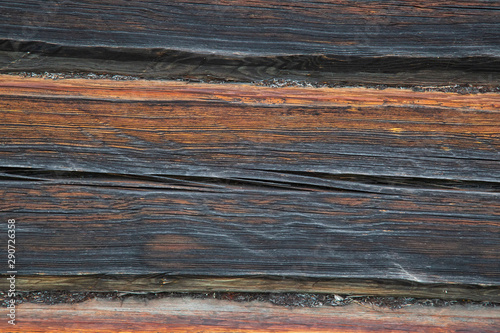 Background of old pine boards. Street lighting. photo