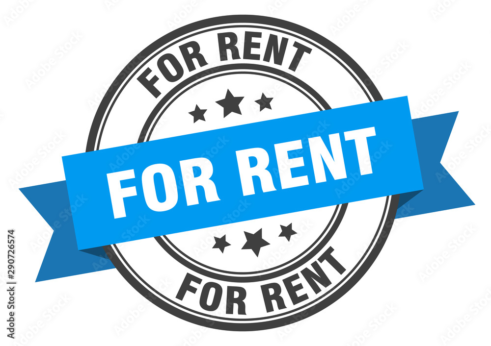 Obraz premium for rent label. for rent blue band sign. for rent