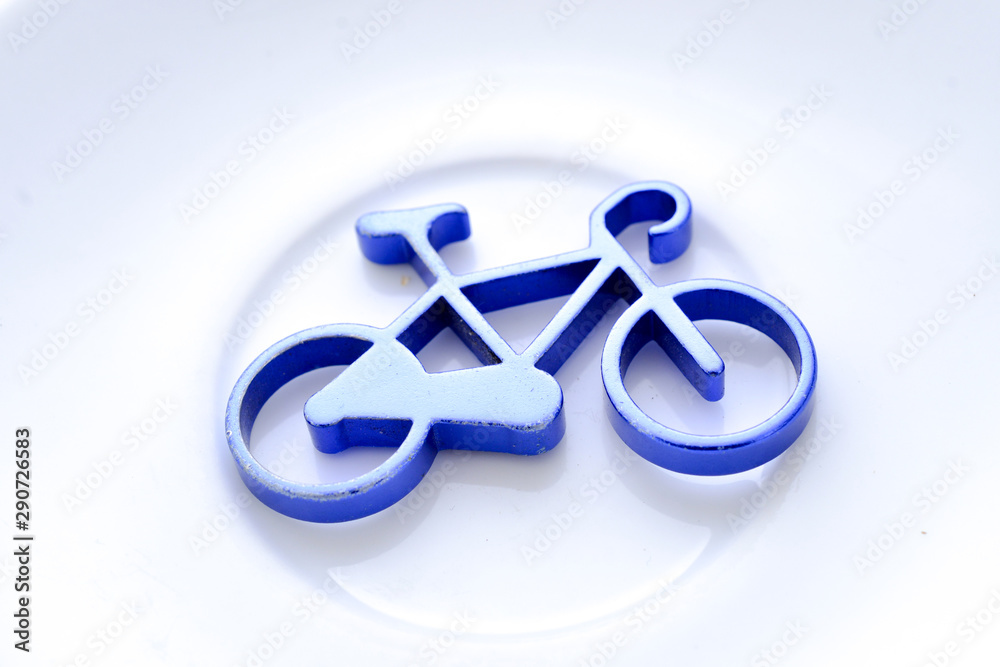 blue bike toy on white background image of a blue bike toy on white background image of a