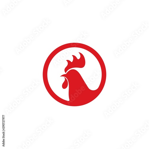 Rooster Logo Template vector illustration design 