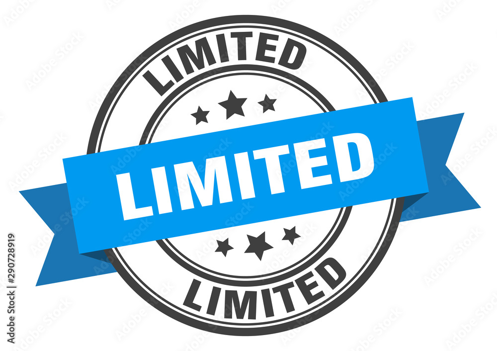 Obraz premium limited label. limited blue band sign. limited