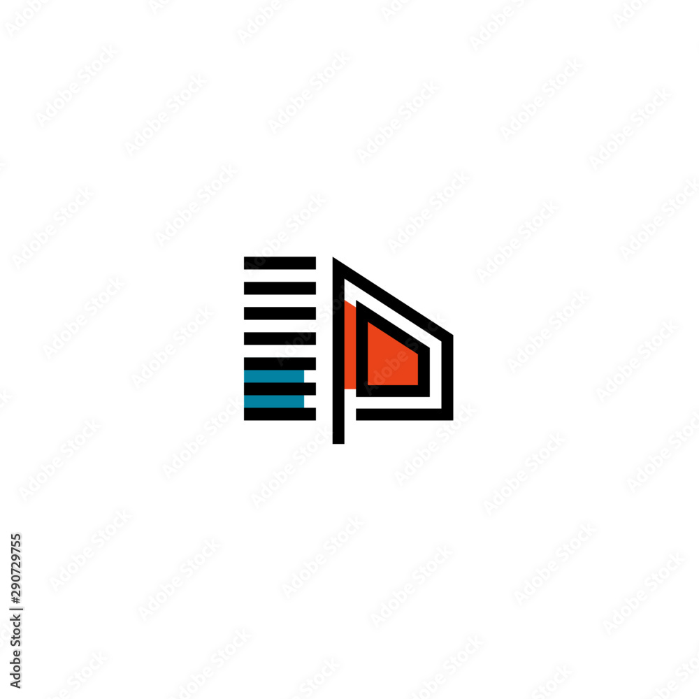 P initial letter, modern logo design template P initial letter, modern logo design template