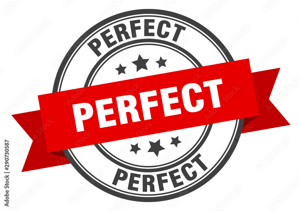 Fototapeta premium perfect label. perfect red band sign. perfect