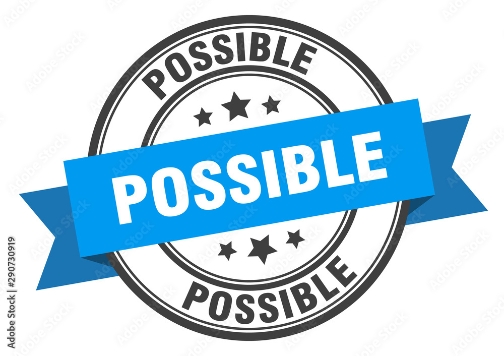 Obraz premium possible label. possible blue band sign. possible
