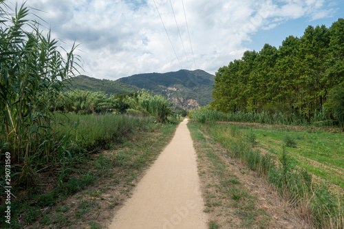 The green way of the carrilet path of Olot photo