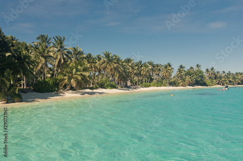 Shore line on Cocos  Keeling  islands  Direction island