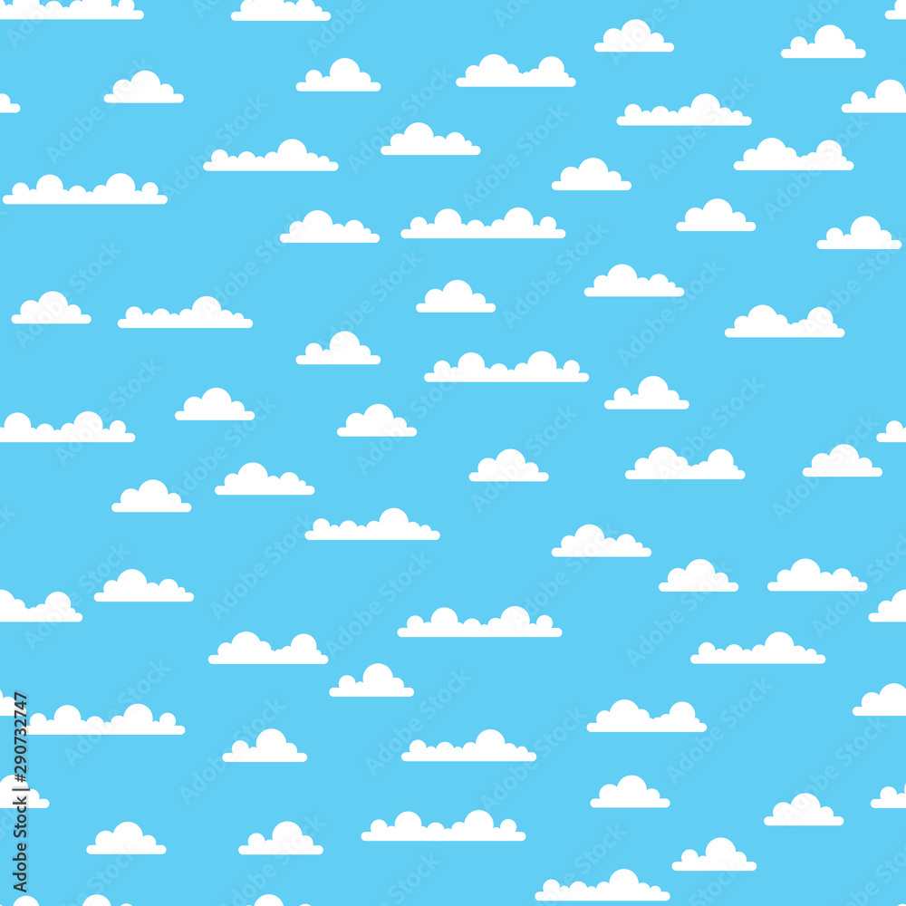 Cloud seamless pattern. Vector background. Cloud seamless pattern. Vector background.