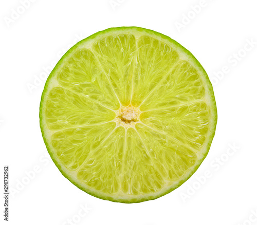 lemon slice on white background
