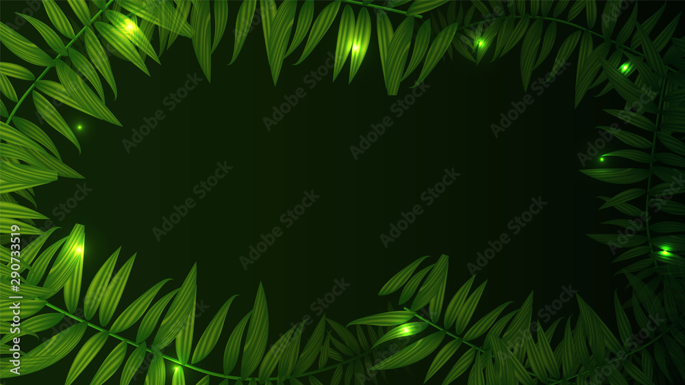 Tropical Leaves Pattern Abstract Background