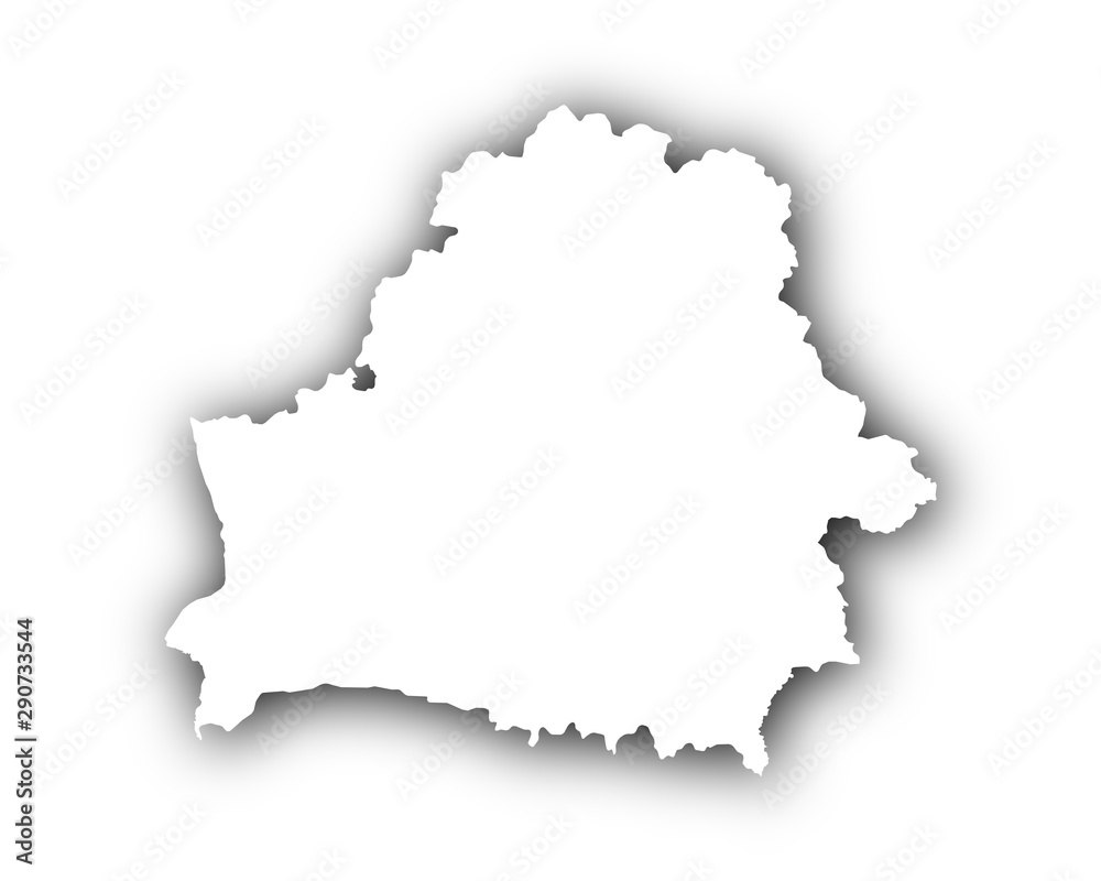 Karte von Weißrussland mit Schatten