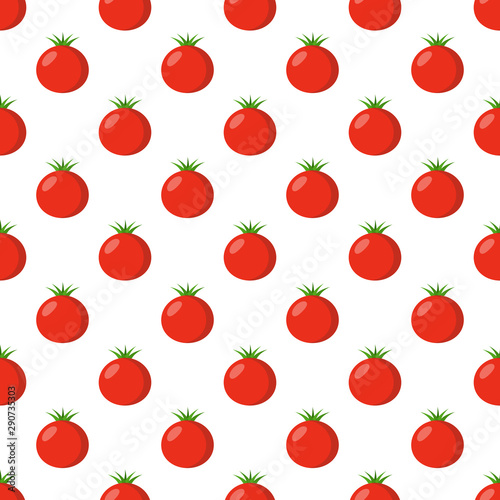Seamless pattern. Tomato background. Vector illustration.
