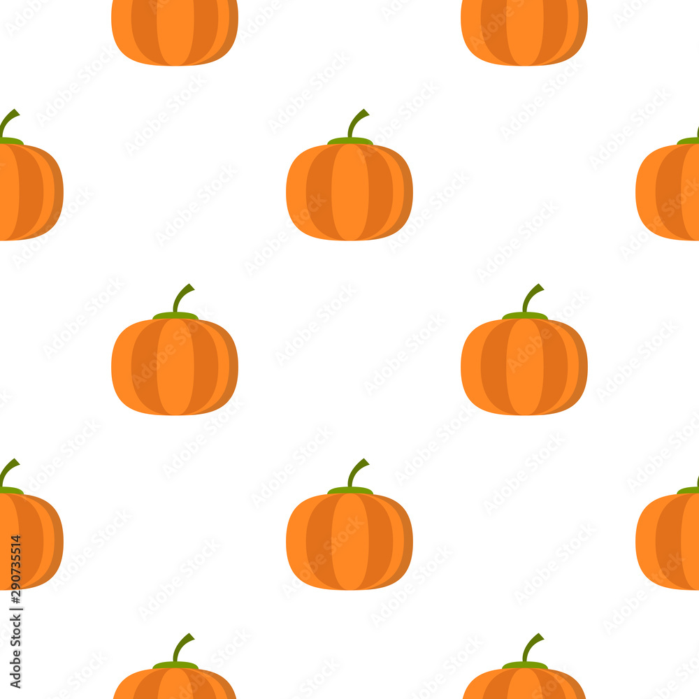 Seamless pattern. Pumpkin background. Vector illustration.