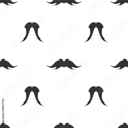 Mustache seamless pattern. Vector illustration