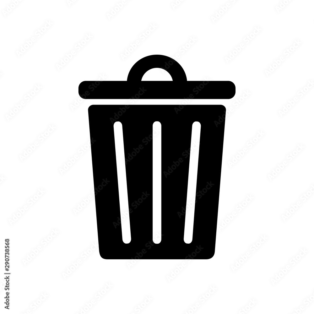 trash can - dust bin icon vector design template trash can - dust bin icon vector design template