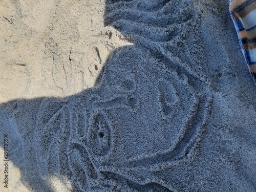 drawing on sand
