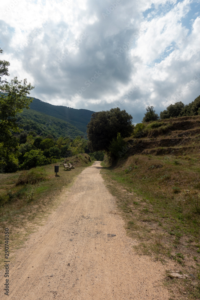 The green way of the carrilet path of Olot The green way of the carrilet path of Olot