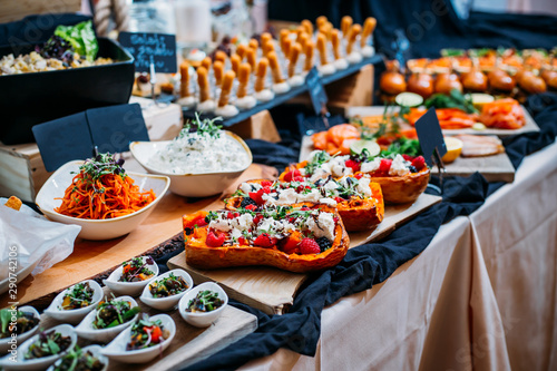Breakfast Buffet Concept, Breakfast Time in Luxury Hotel, Brunch with Family in Restaurant, Snacks - Image