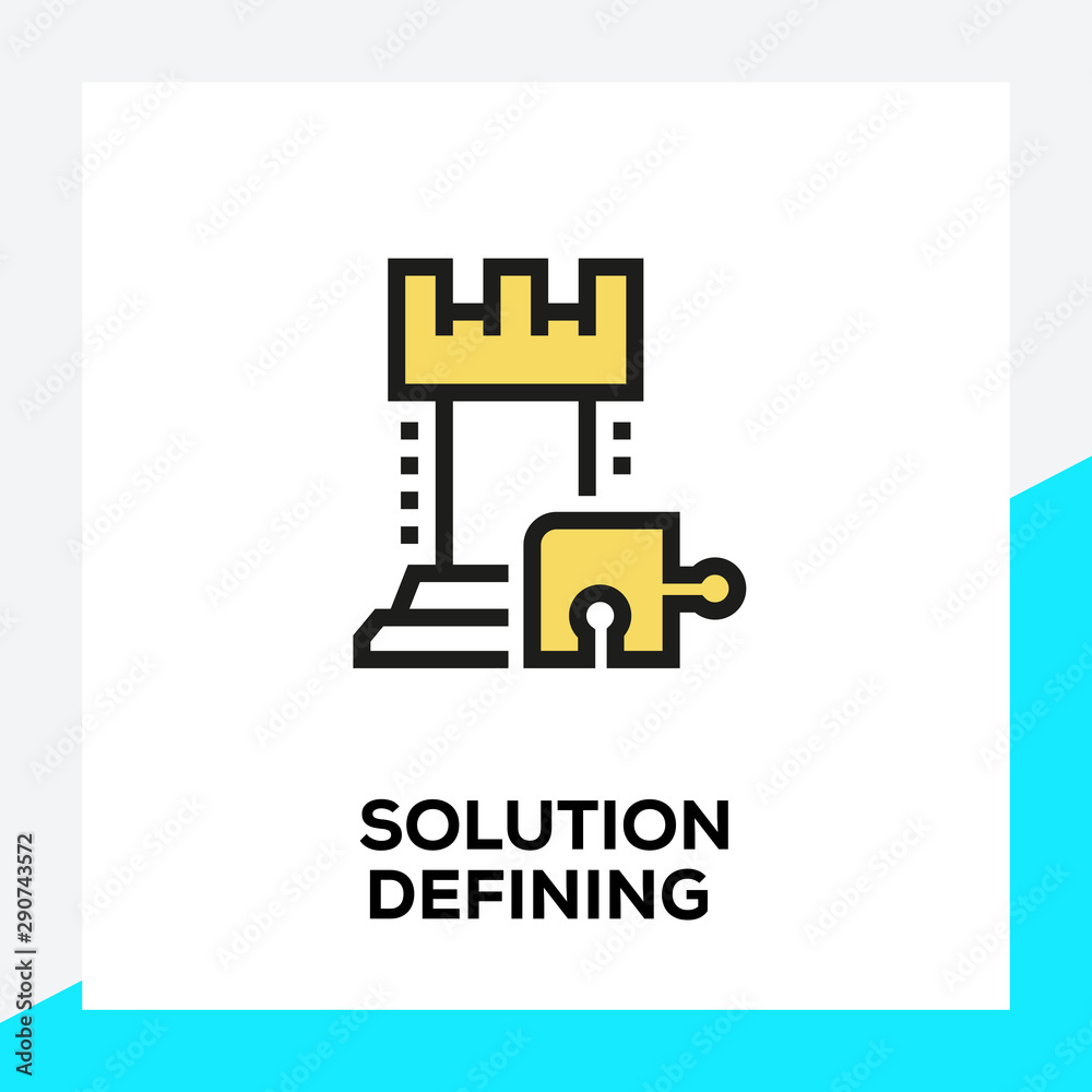SOLUTION DEFINING LINE ICON SET SOLUTION DEFINING LINE ICON SET