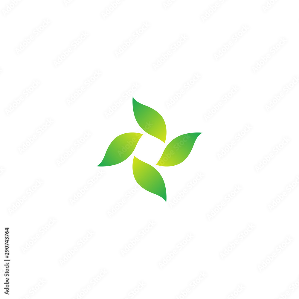 Fototapeta premium flowers logo design template. vector
