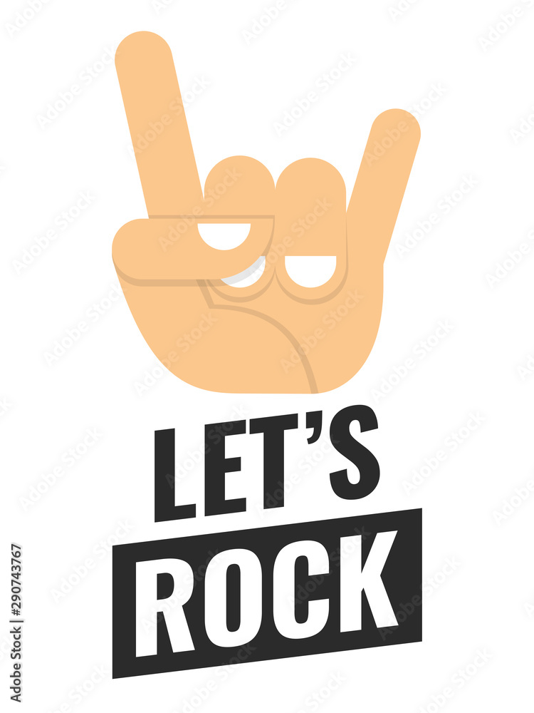 Let's Rock poster. Vector typographic quote for rock festival or concert design. Can be printed on T-shirts, bags, posters, invitations, cards, etc. Let's Rock poster. Vector typographic quote for rock festival or concert design. Can be printed on T-shirts, bags, posters, invitations, cards, etc.