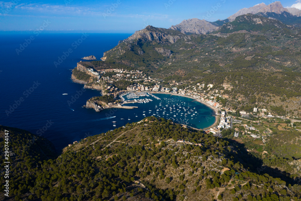 Soller Port from the air.