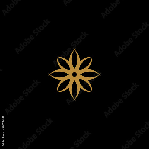 flower logo icon. vector