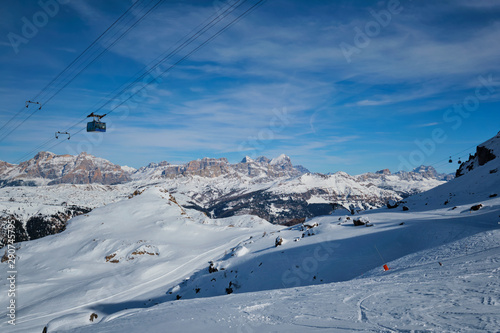 Ski resort in Dolomites, Italy