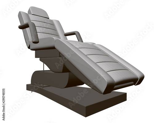 Folding chair - sofa. Perspective view. 3D. Vector illustration.