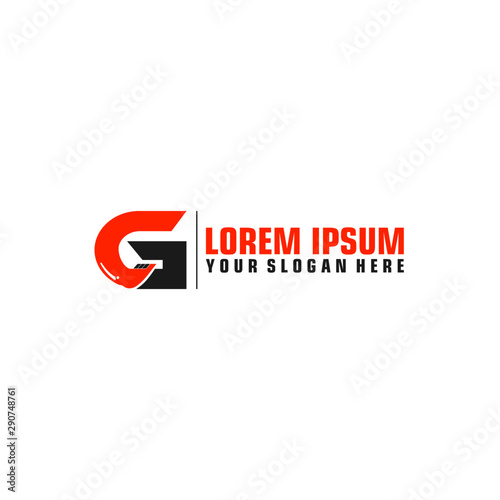 G Letter Logo Design with Excavator Creative Modern Trendy