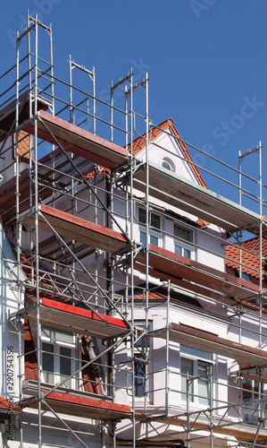 Altbauten, Baustelle, Baugerüst