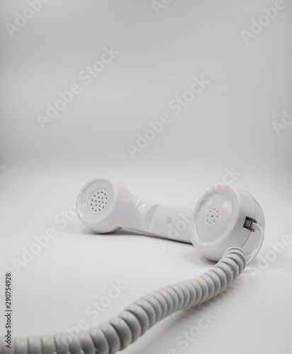 Landline telephone headset photo