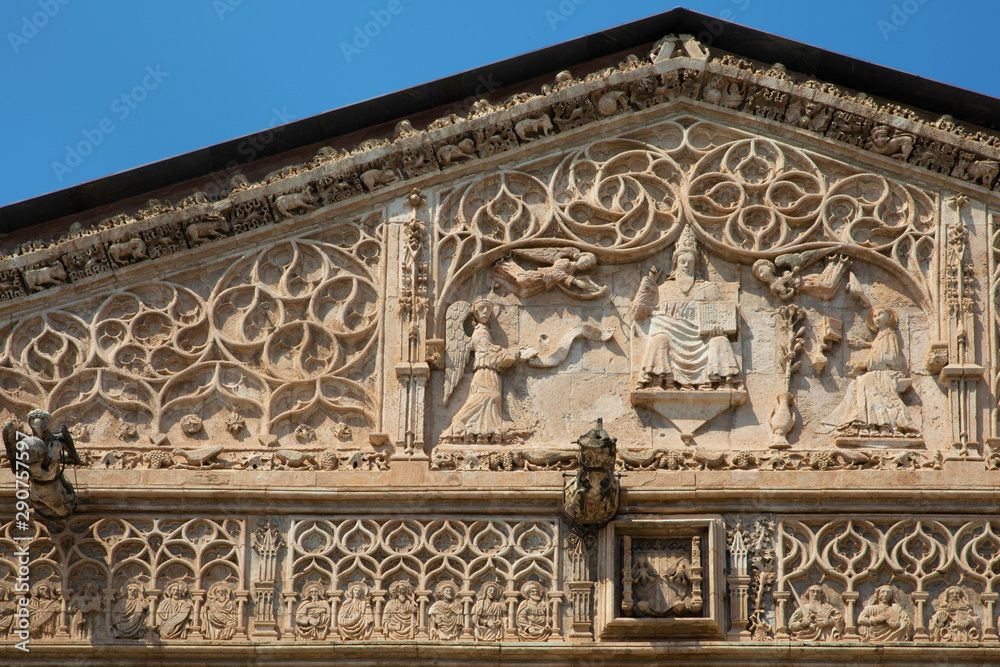 Friezes from ancient cathedral of Palermo, Italy