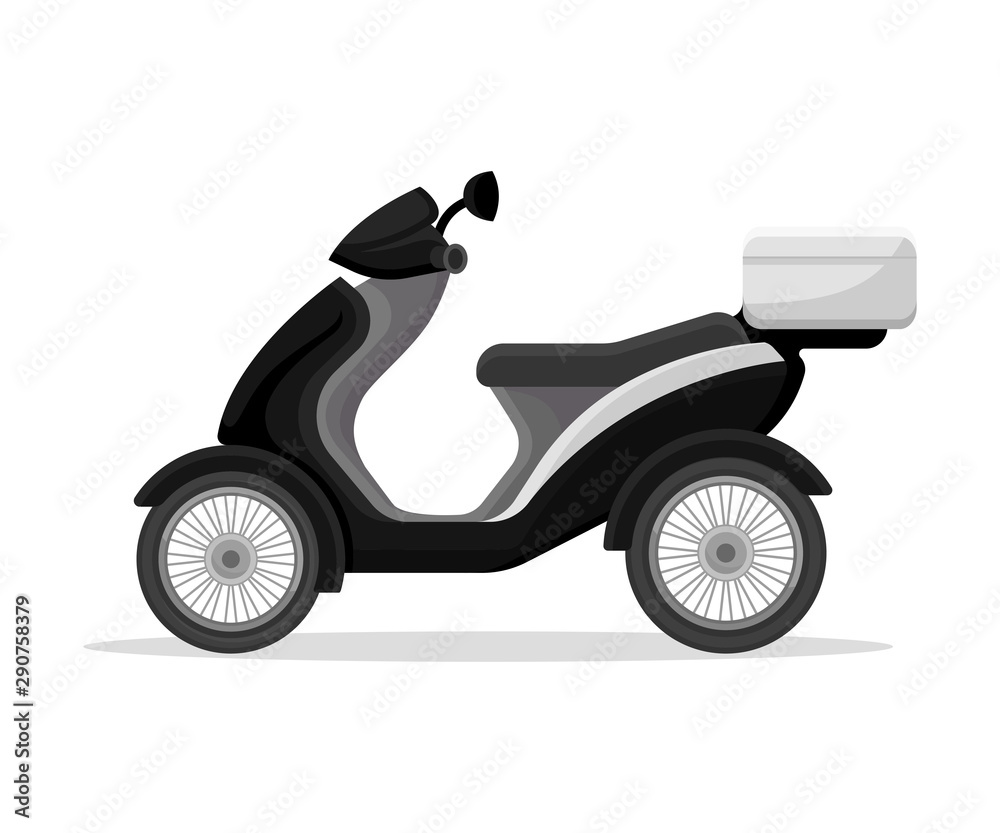Fototapeta premium Police moped. Vector illustration on a white background.