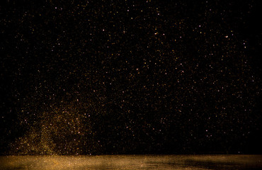 Abstract of christmas and bokeh light with glitter background