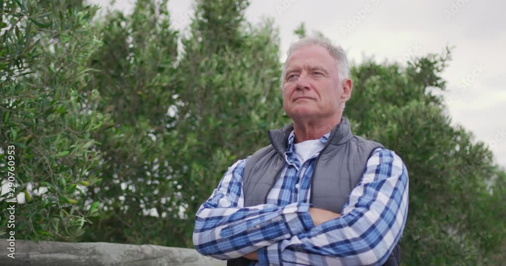 Mature man working on farm Mature man working on farm