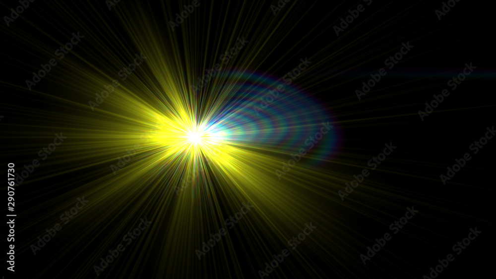 Bright Yellow Lens Flare