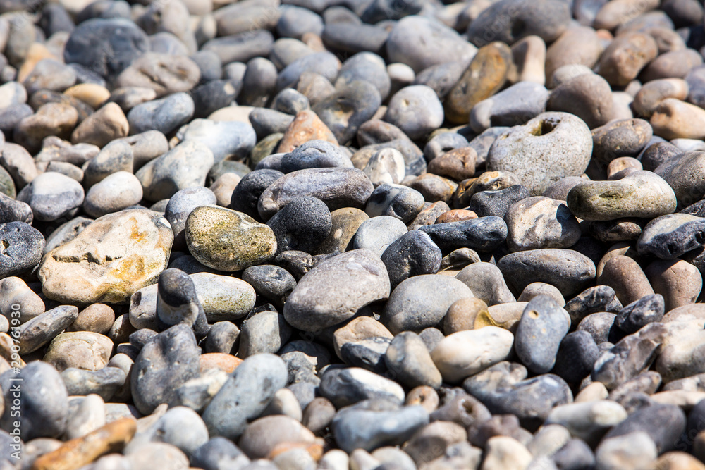 beach pebbles in Normandy, France beach pebbles in Normandy, France